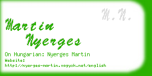 martin nyerges business card